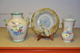 THREE PIECES OF BOURNE, DENBY CERAMICS, comprising a Garden Pottery duckling designed by Donald