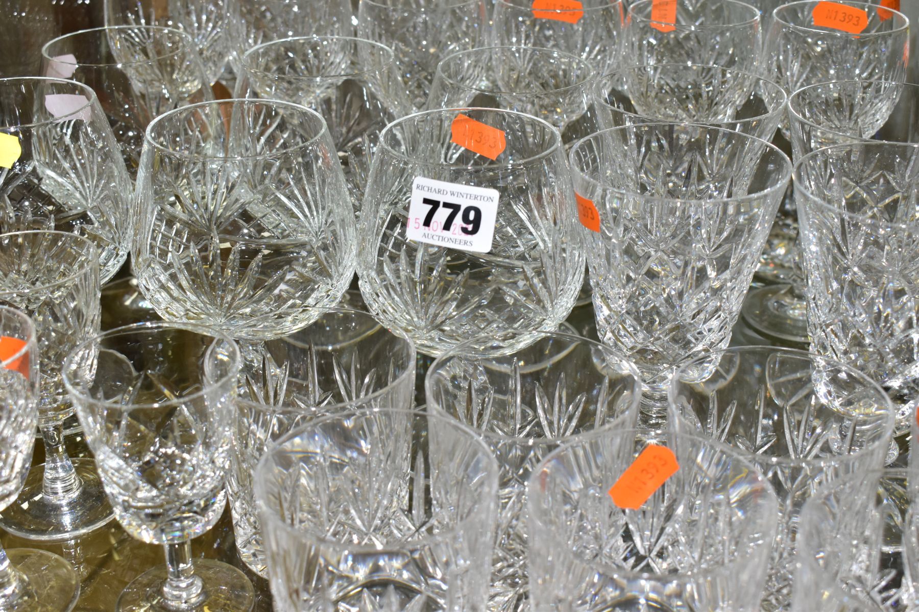 VARIOUS CUT GLASSES, to include wines, brandy, tumblers, port, etc (Condition:- unmarked) - Image 4 of 5