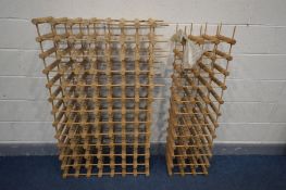 ONE LARGE WINE RACK (partially dismantled)