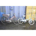 A VINTAGE RED LADIES CONTESSA BICYCLE, with Sturmey Archer gears and a rear luggage rack, 20 inch