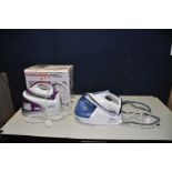 A MORPHY RICHARDS POWER STEAMELITE IRONING STATION and a Tefal Express Ironing Station (2) (all