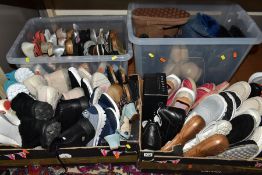 APPROXIMATE FIFTY SIX PAIRS OF LADIES SHOES AND BOOTS, some still with tags, most show signs of