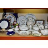 THIRTY SIX PIECES OF CERAMIC GIFT AND TEA WARES, to include Aynsley Wild Tudor clocks, plate,