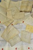INDENTURES, approximately one hundred and twenty five Legal Documents dating from 1696 - 1836 in two