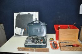 A BLACK AND DECKER KD564RE 450W DRILL (PAT pass and working) with two boxes of various tools to