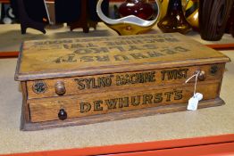 A VICTORIAN DEWHURST'S SYLKO RETAILERS COUNTERTOP DISPLAY DRAWERS, comprising a two drawer chest