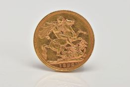 A FULL GOLD SOVEREIGN VICTORIA VIELED HEAD MELBOURNE MINT 1892 IN GOOD CONDITION