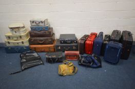 A SELECTION OF TWENTY FIVE VARIOUS LUGGAGE, of various styles, ages and materials