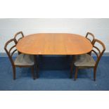 A G PLAN TEAK EXTENDING DINING TABLE, extended length 149cm x closed length 107cm x depth 108cm x