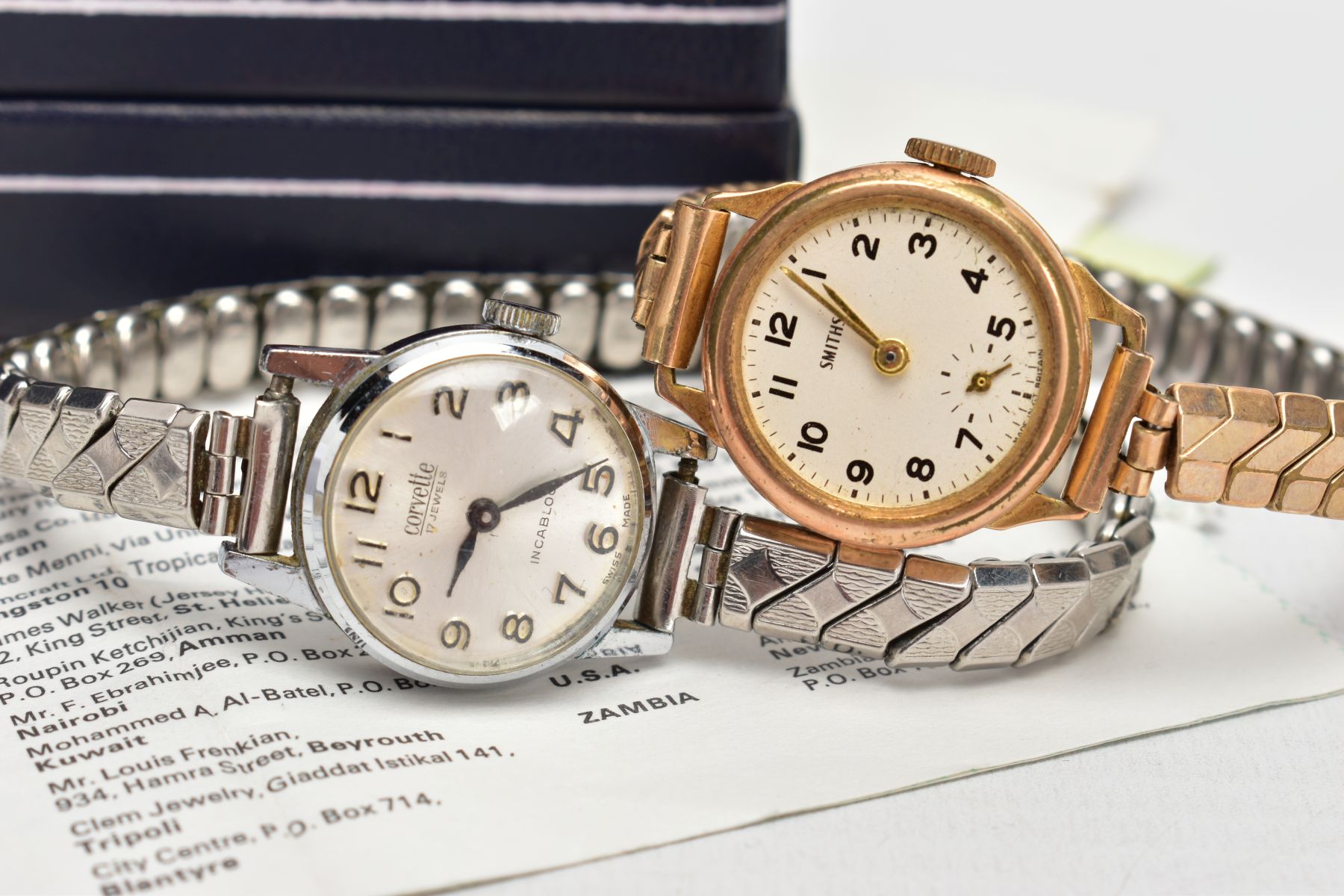 A LADY'S 9CT GOLD ROTARY WRISTWATCH AND FOUR OTHERS, hand wound movement, round silver dial, - Image 3 of 5