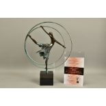 JENNINE PARKER (BRITISH CONTEMPORARY) 'ELEVATION', a limited edition bronze sculpture of a dancer