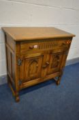 A WEBBER FURNITURE TWO DOOR CABINET, with a single drawer, width 76cm depth 43cm x height 81cm