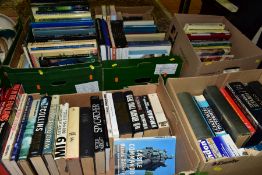 BOOKS, approximately eighty five titles in five boxes, subjects include War and Military,