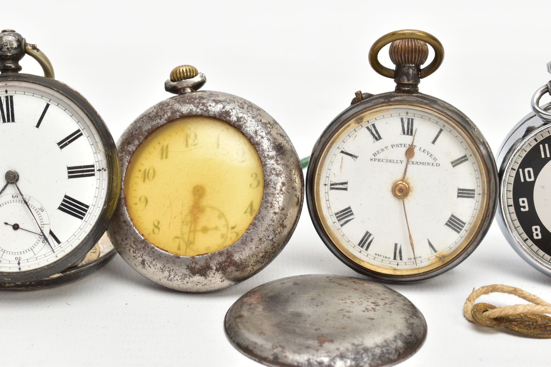 SIX POCKET WATCHES, to include five open face examples and one full hunter, one in a case, including - Image 3 of 8