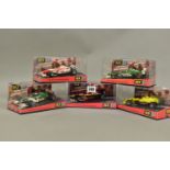 FIVE BOXED SCX F1 RACING CARS, all 1:32 scale, Orange Arrows F-1 Team 2001 Showcar No.14 (60690),