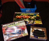 TWO BOXED SCALEXTRIC SETS, Ford RS Cosworth Racing Set, No.C575 and Mighty Metro Racing Set, No.