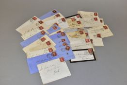 STAMPS, GB Queen Victoria bundle of thirty-five covers each with 1858-79 penny red, note a one penny