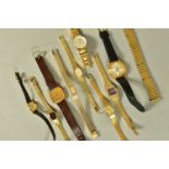 NINE ASSORTED WRISTWATCHES, to include seven ladies watches such as a Calvin Klein silver dialled