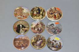 STAFFORDSHIRE PRATT WARE POT LIDS, to include Shakespeare's House, War, The Late Prince Consort, The