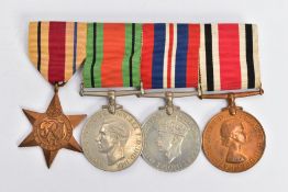 GROUP OF WORLD WAR TWO MEDALS, to include Africa Star, Defence & War medal, together with ERII