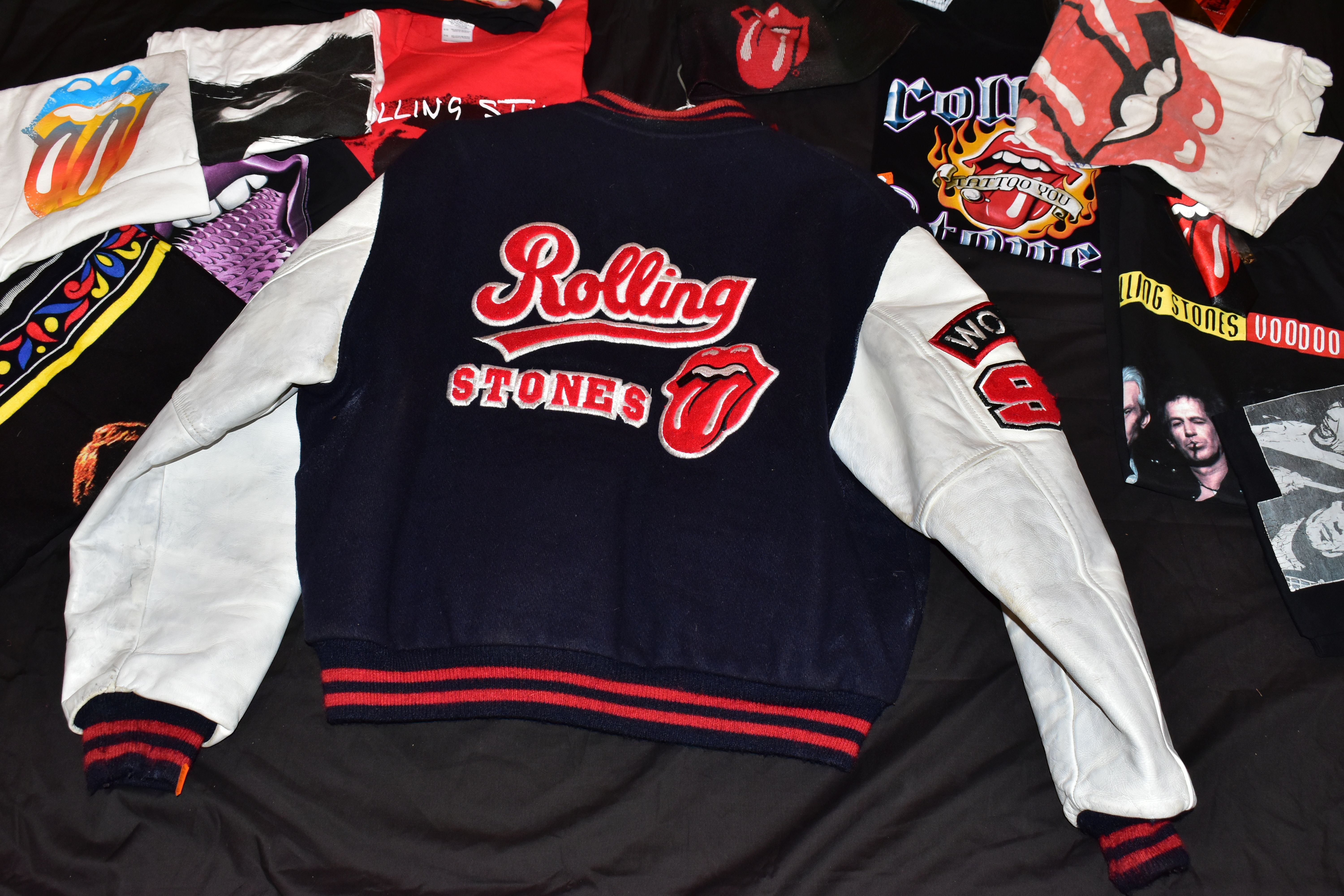 A ROLLING STONE '95' WORLD TOUR JACKET with white leather arms, Rolling Stones Rockware label, - Image 4 of 8