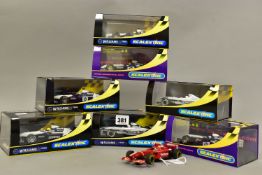 A COLLECTION OF BOXED SCALEXTRIC WILLIAMS B.M.W. F1 RACING CARS, FW22 No.9 (C2264), FW20 No.10 (