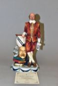 A ROYAL DOULTON LIMITED EDITION FIGURE, William Shakespeare, HN3633, no 1563/1564, modelled by