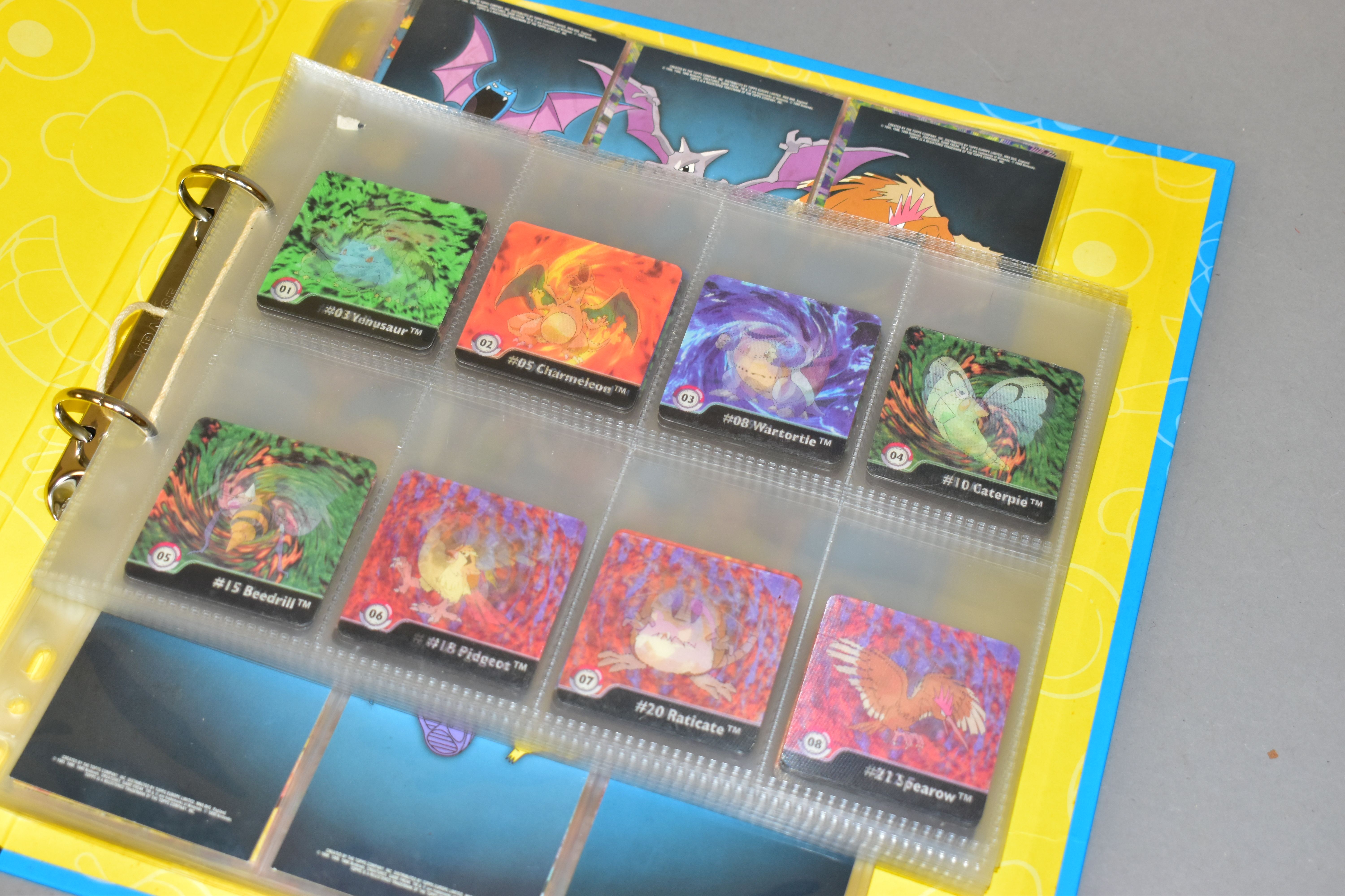 A COMPLETE SET OF THE TOPPS POKEMON TRADING CARDS SERIES 1, all 76 cards plus the 13 character cards