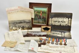 A WORLD WAR ONE GALLANTRY GROUP WITH PAPERWORK,PAINTING, RELIC ETC AND BELIEVED FAMILY CONNECTION