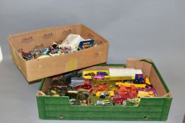 A QUANTITY OF BOXED AND UNBOXED ASSORTED PLAYWORN DIECAST VEHICLES, to include Dinky Toys U.F.O.