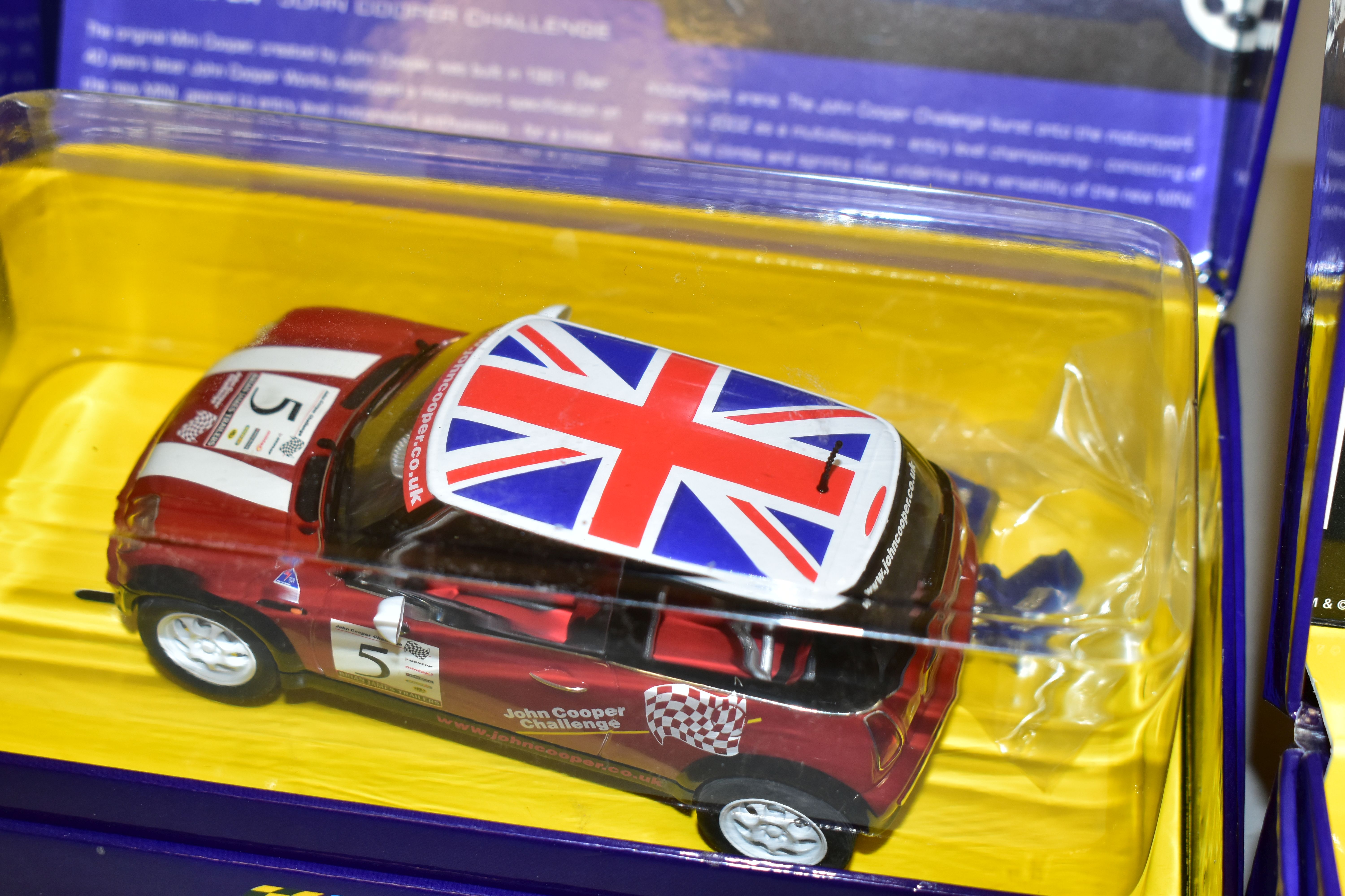 THREE BOXED SCALEXTRIC SPORT LIMITED EDITION THE ITALIAN JOB MINI COOPER S CARS, red (C2538A), white - Image 7 of 8
