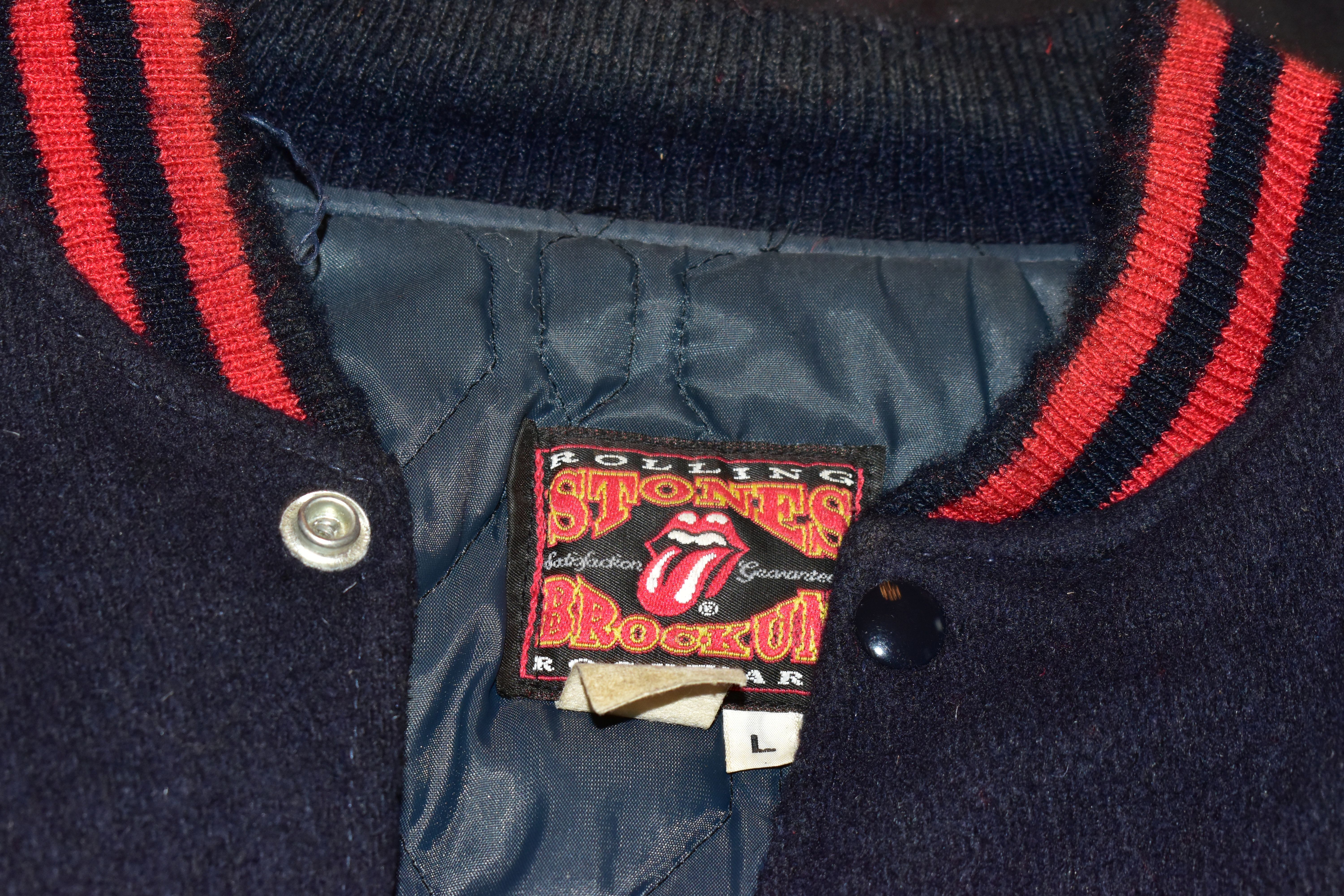 A ROLLING STONE '95' WORLD TOUR JACKET with white leather arms, Rolling Stones Rockware label, - Image 2 of 8