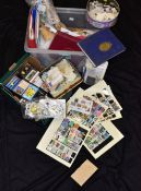 LARGE BOX OF STAMPS OFTEN AS KILOWARE, but sometimes in albums together with a range of audio