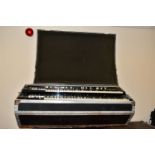 A FLIGHTCASED VINTAGE HAMMOND DRAWBAR ORGAN ORGAN Serial No 94600 scratched on to inner rear of