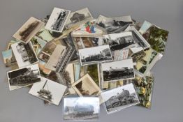 POSTCARDS, approximately 380 postcards (300+ in plastic sleeves), subjects include topographical