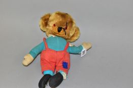 A MERRYTHOUGHT MR. TWISTY CHEEKY BEAR, c.1966-1968, gold mohair head with velvet muzzle, black