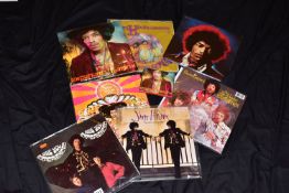 SEVEN MOSTLY 180gr COPIES OF LPs AND A CD BY JIMI HENDRIX including an original copy of Are You