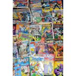 A BOX CONTAINING APPROXIMATELY NINETY TWO MARVEL AND OTHER COMICS, most dated from 1980's, titles