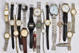 A SELECTION OF WATCHES, selection of ladies and gents watches, names to include Rotary, Timex and
