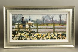 ROLF HARRIS (AUSTRALIAN 1930), 'RIDING IN THE SPRING', an artist proof edition print of a child