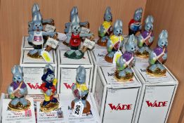 TEN BOXED WADE LIMITED EDITION ARTHUR HARE FIGURES AND A BOXED COLLECTORS SET OF THREE WADE