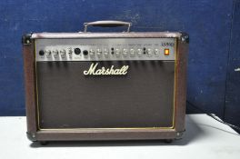 A MARSHALL AS50D soloist amplifier with acoustic guitar and vocal inputs along with power cable (PAT