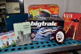 A GROUP OF GAMES AND SUNDRY ITEMS, comprising an MB Electronics Bigtrak programmable electronic