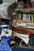 BOOKS, MAGAZINES & SUNDRIES, two boxes of miscellaneous titles, one box of approx. ninety-five ‘