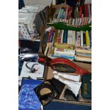 BOOKS, MAGAZINES & SUNDRIES, two boxes of miscellaneous titles, one box of approx. ninety-five ‘