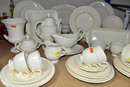 A FIFTY SIX PIECE WEDGWOOD CREAMWARE MIXED EDME AND WINDSOR PATTERNS PART DINNER SERVICE, comprising