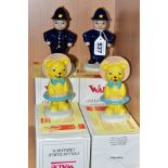 TWO BOXED SETS OF LIMITED EDITION WADE ENID BLYTON NODDY FIGURES, comprising two Mr Plod no1224/1500