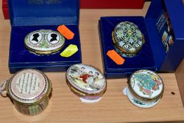FOUR HALCYON DAYS ENAMEL BOXES, comprising William Wordsworth Sonnet, a limited edition box, no