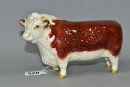 A BESWICK HEREFORD BULL, No 1363A, Champion of Champions (Condition report: one horn appears flat