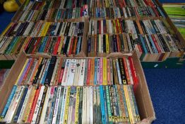 BOOKS, approximately four hundred and ten paperback contemporary fiction titles in six boxes,